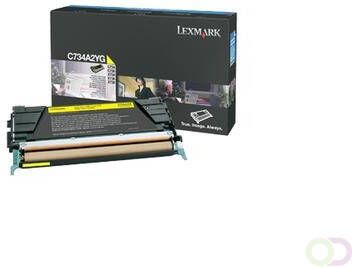 LEXMARK C734 X734 tonercartridge geel standard capacity 6.000 pagina's 1-pack