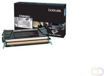 LEXMARK C746 C748 tonercartridge zwart high capacity 12.000 pagina's 1-pack