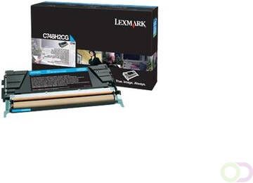 LEXMARK C748 tonercartridge cyaan high capacity 10.000 pagina's 1-pack