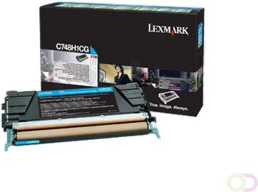 LEXMARK C748 tonercartridge cyaan standard capacity 10.000 pagina's 1-pack Corp.cartr.