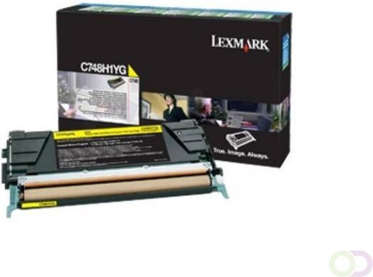 LEXMARK C748 tonercartridge geel standard capacity 10.000 pagina's Corp.cartr.