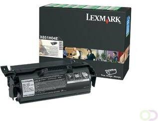 LEXMARK X651 X652 X654 X656 X658 tonercartridge zwart high capacity 25.000 pagina's 1-pack return program