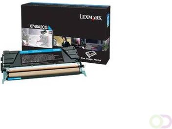 LEXMARK X746 X748 tonercartridge cyaan standard capacity 7.000 pagina's 1-pack