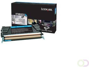 LEXMARK X748 tonercartridge cyaan high capacity 10.000 pagina's 1-pack
