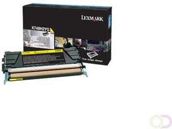 LEXMARK X748 tonercartridge geel high capacity 10.000 pagina's 1-pack