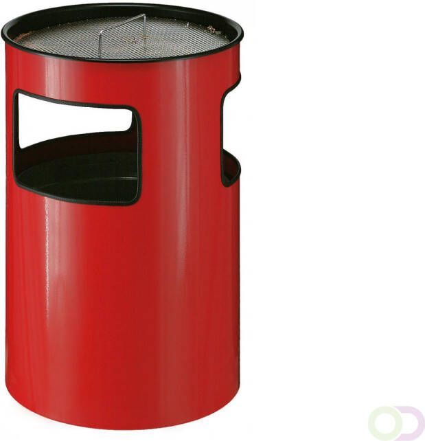 Merkloos Metalen As Afvalbak 110 liter Rood