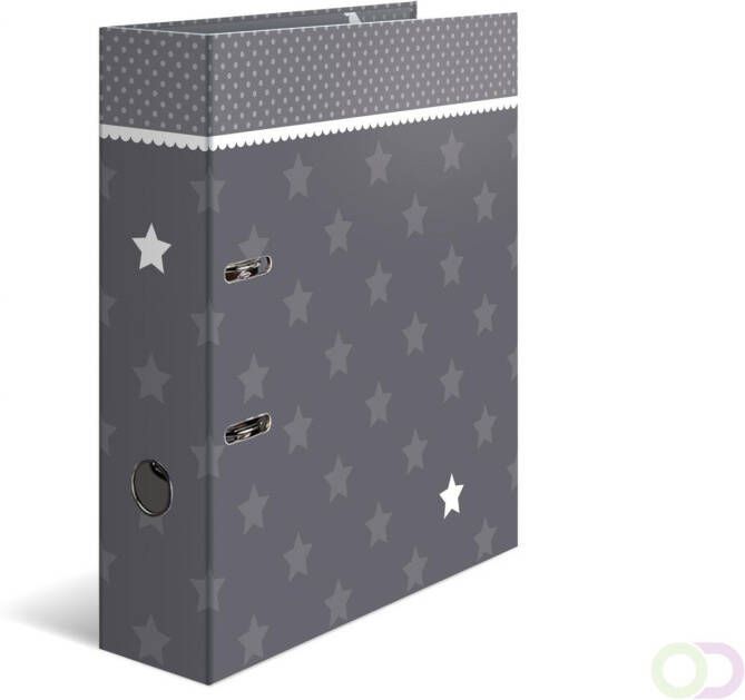 Motief ordner A4 sterren grijs met rand