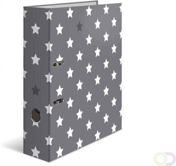 Motief ordner A4 sterren grijs met witte sterren