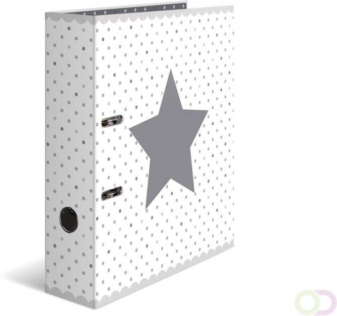 Motief ordner A4 sterren wit gestippeld