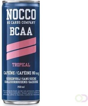 Merkloos Nocco frisdrank Tropical blikje van 250 ml pak van 12 stuks