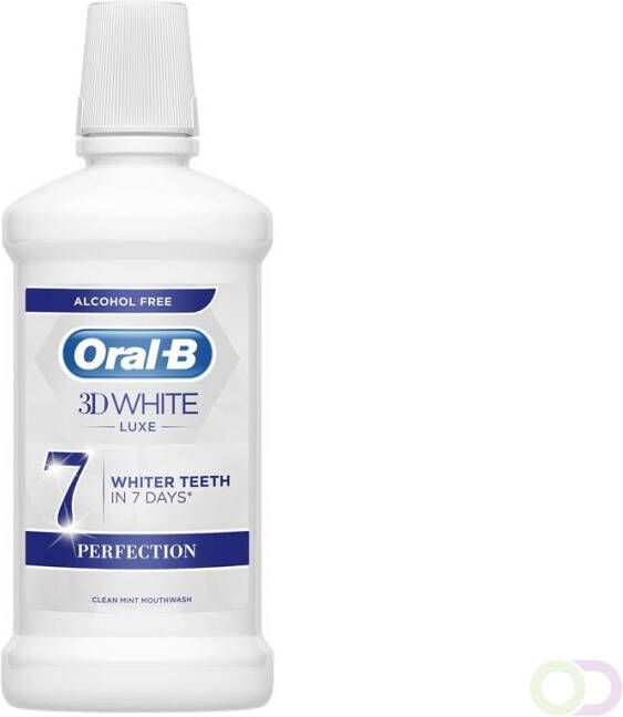 Oral B 3D White Luxe Perfection Mondwater 500 ml Alcoholvrij