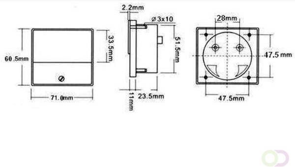 Velleman ANALOGE PANEELMETER VOOR DC STROOMMETINGEN 15A DC 70 x 60mm