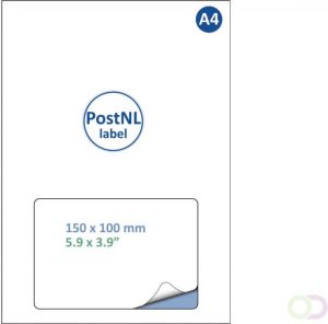 PostNL label A4 150x100 mm 100 vel