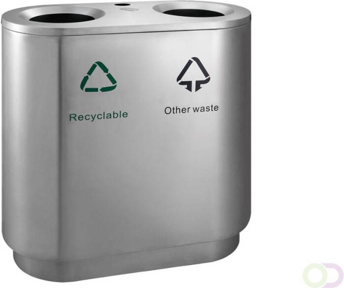 V-Part Recycling afvalbak indoor 2x41 liter