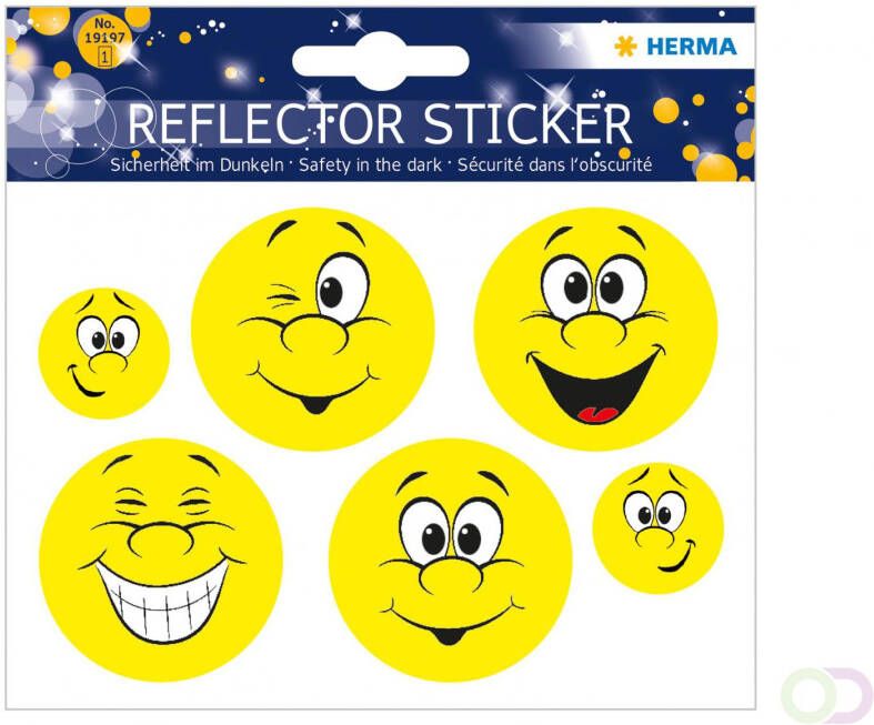 Reflector sticker happy face