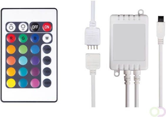 RGB LED-CONTROLLER MET AFSTANDSBEDIENING (24 KNOPPEN)