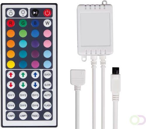 RGB LED-CONTROLLER MET AFSTANDSBEDIENING (44 KNOPPEN)