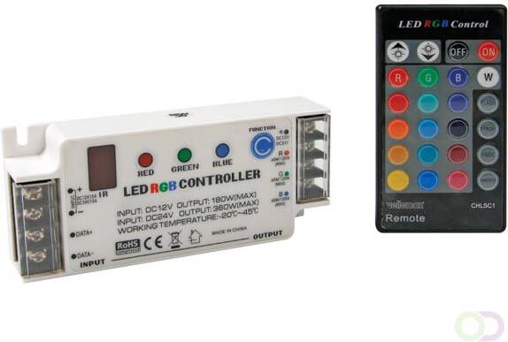 RGB LEDCONTROLLER MET IR AFSTANDSBEDIENING