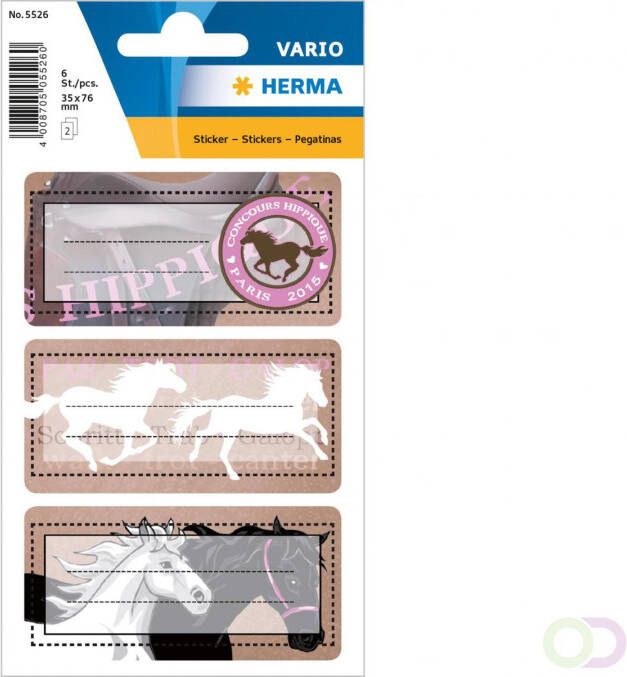Herma Schooletiketten paarden glitter
