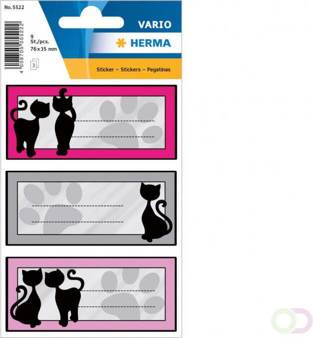 Herma Schooletiketten zwarte katten