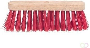 Merkloos Schuurborstel met PVC haren uit ongelakt hout 29 cm