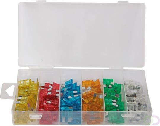 Assortiment autozekeringen 120-delig verschillende vermogens meerkleurig