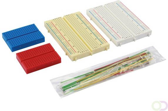 SET MET MINI BREADBOARDS EN DRAADBRUGGEN