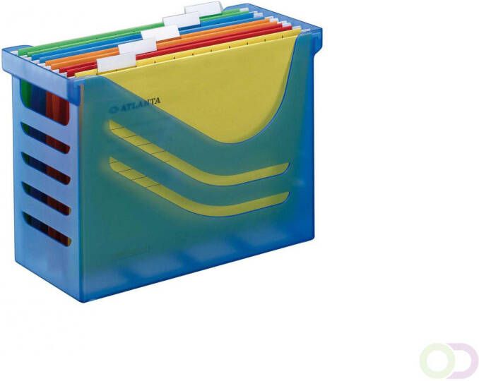Silky Touch Office box met 5 Euroflex hangmappen blauw