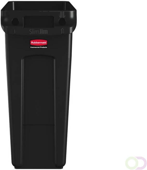 Slim Jim met luchtsleuven 60 ltr Rubbermaid