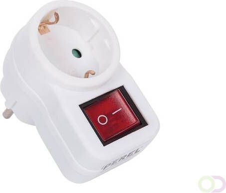 Velleman Verdeelstekker met schakelaar stopcontact met randaarde (Schuko type F) polypropyleen gebruik binnenshuis wit