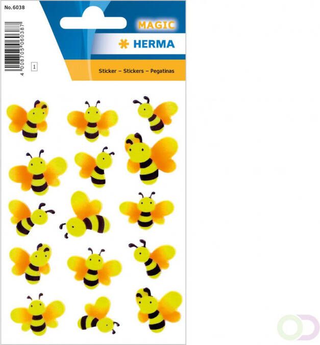 Herma Stickers Bijen neon