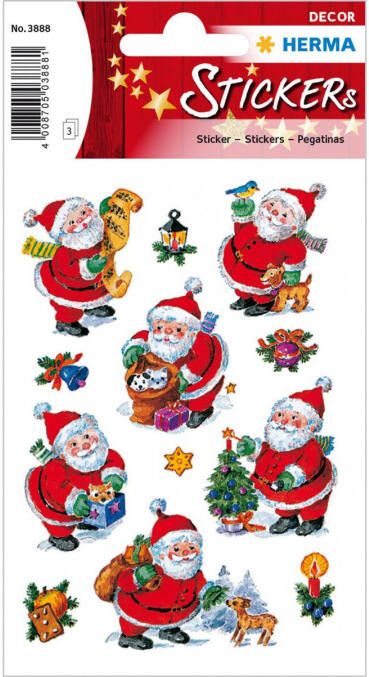 Herma Stickers kerst vrolijke kerstman