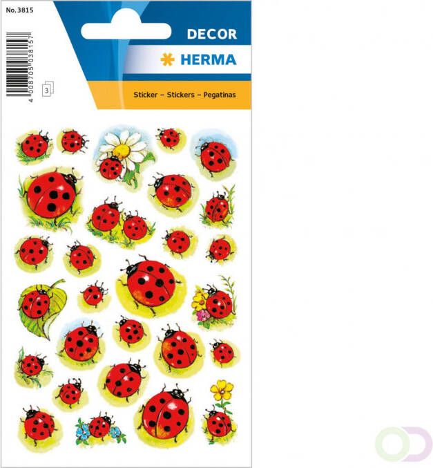 Herma Stickers Lieveheersbeestjes en bloem