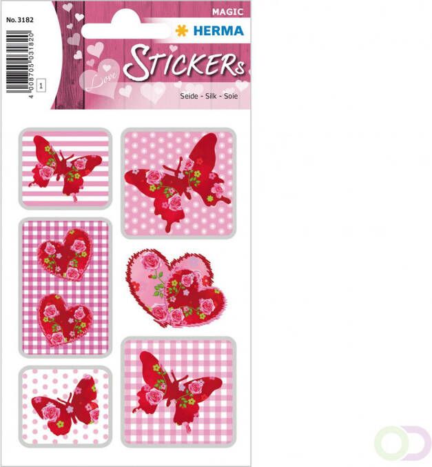 Herma Stickers Rozen Hart Zijd