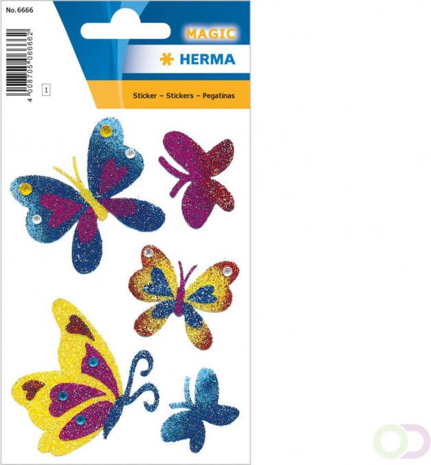 Herma Stickers vlinders de diamant glitters