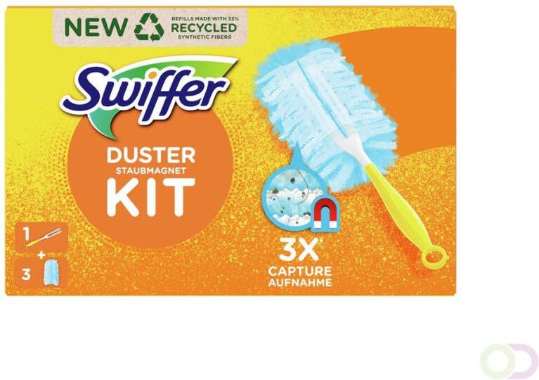 Swiffer Duster Trap &amp Lock kit(1 Handvat + 3 Navullingen )