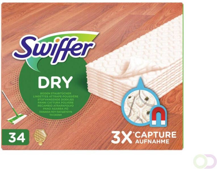 Swiffer Vloerreiniger Droge Doekjes Voor Parket Navullingen x34