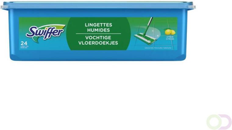 Swiffer Vloerreiniger Vochtige Vloerdoekjes Met Frisse Citroengeur x24