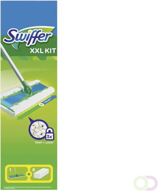 Swiffer Vloerreiniger XXL Starterskit Met 1 Handvat + 8 Droge Doekjes