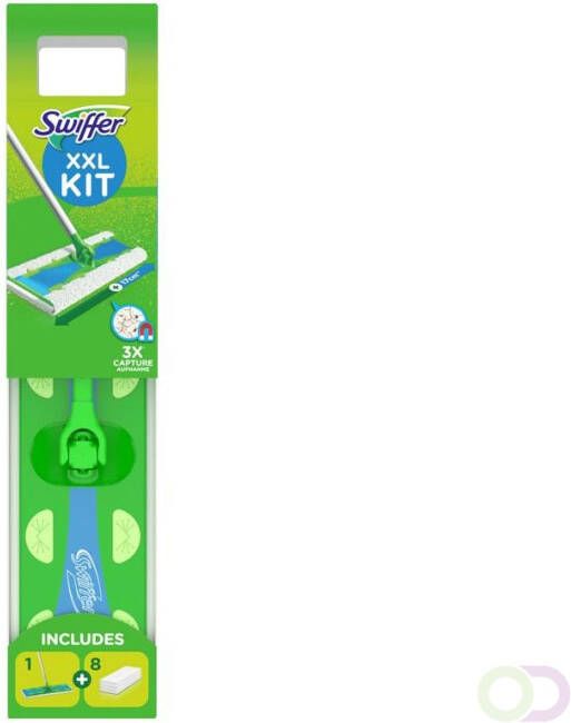 Swiffer Vloerreiniger XXL Starterskit Met 1 Handvat + 8 Droge Doekjes Navullingen