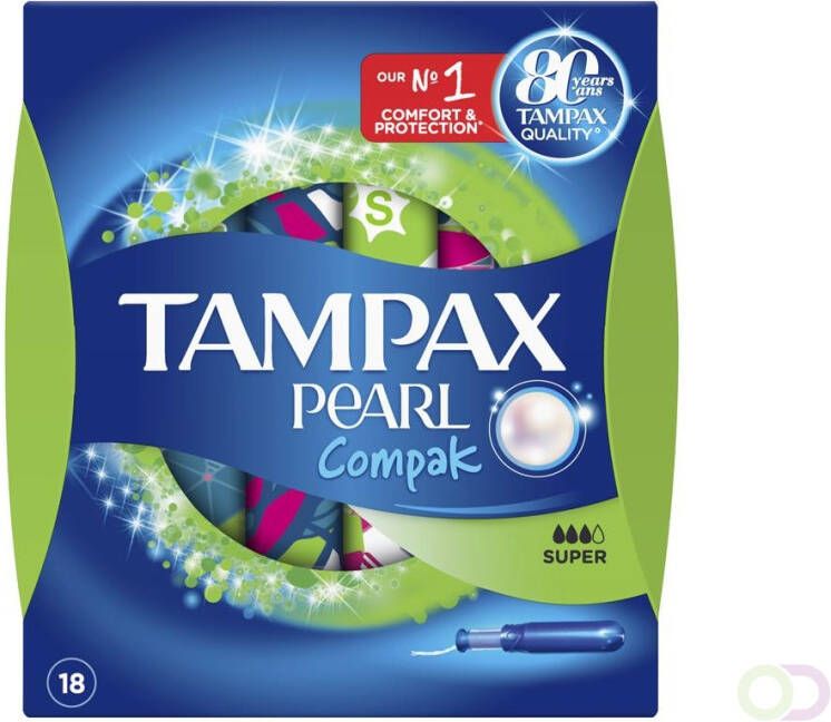 Tampax Pearl Compak Super Tampons Inbrenghuls x18