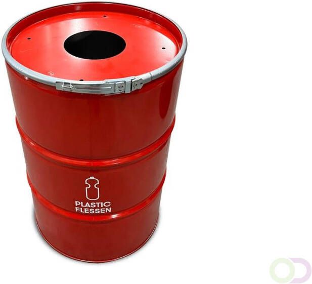The binbin Afvalbak Plastic met inwerpopening 200 liter