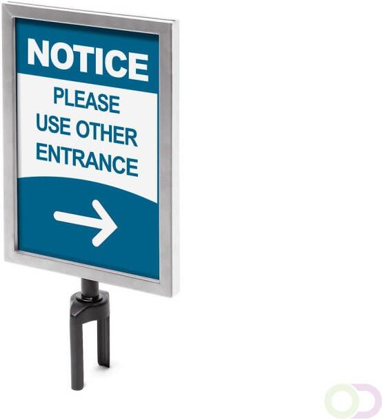 Topbord A4 Voor Afzetpaal Flexi Chroom