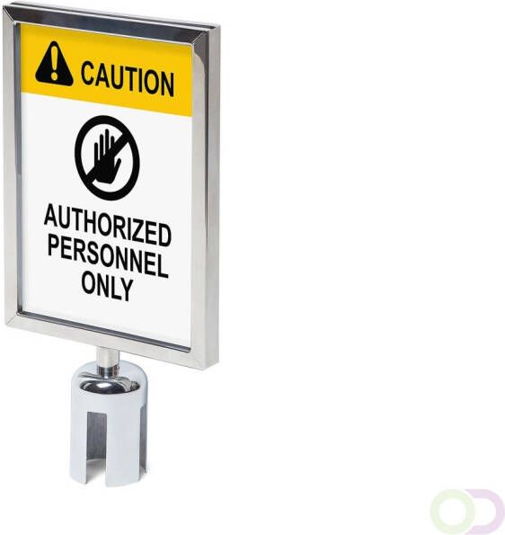 Topbord A4 Voor Afzetpaal Flexi Economy Chroom