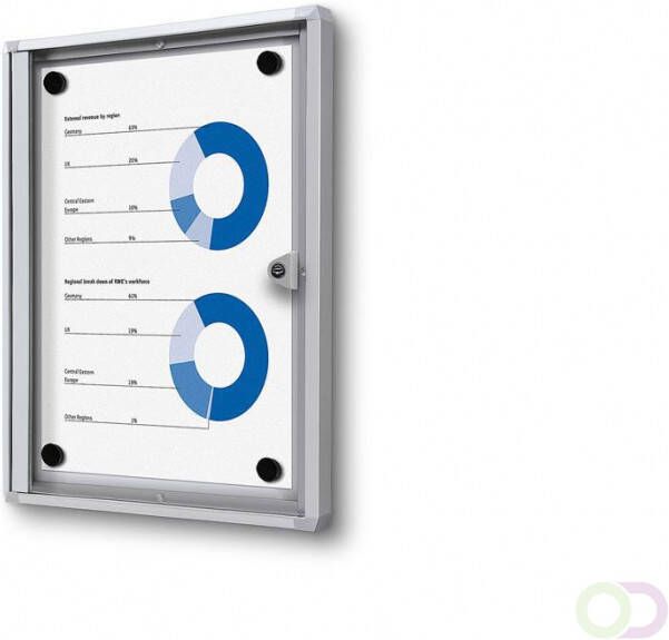 Vitrinekast Mededelingenbord Indoor Economy(1xA4 )