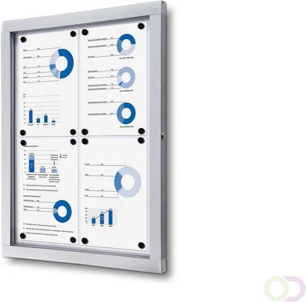 Vergrendelbaar Notitiebord Indoor Met Veilige Hoeken 4x A4