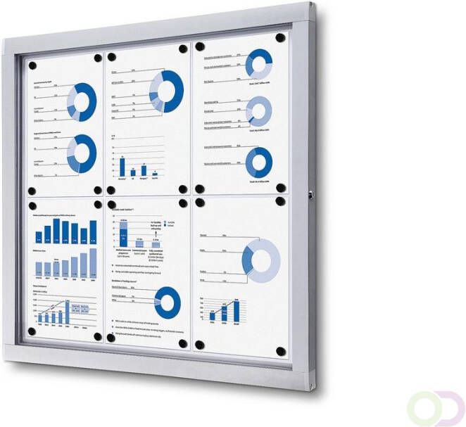 Vergrendelbaar Notitiebord Indoor Met Veilige Hoeken 6x A4