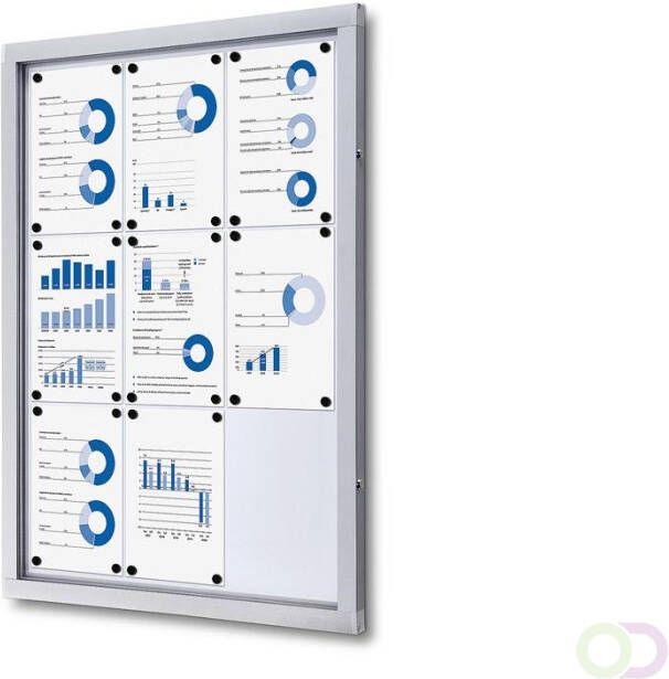 Vergrendelbaar Notitiebord Indoor Met Veilige Hoeken 9x A4