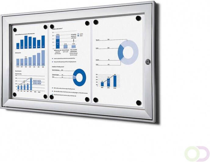 Vitrinekast Mededelingenbord Indoor Outdoor(3xA4 )