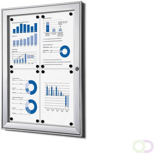 Vitrinekast Mededelingenbord Indoor Outdoor(4xA4 )